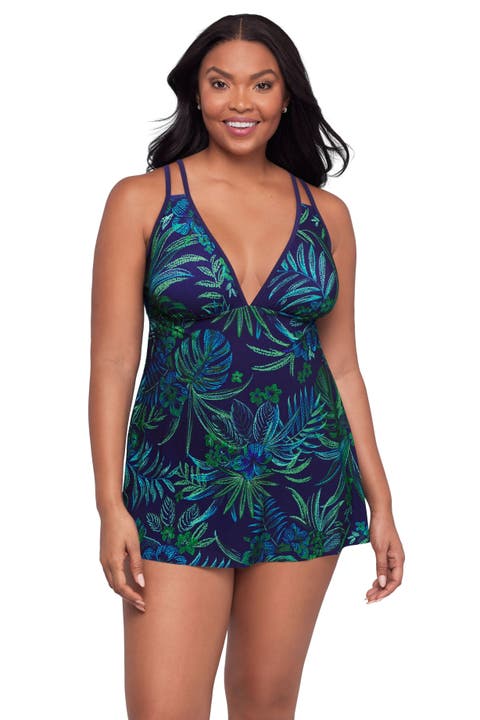 Tracey Adjustable Side-Tie Coverage Plus Size Swimdress