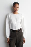 COS Gathered Pima Cotton Blouse