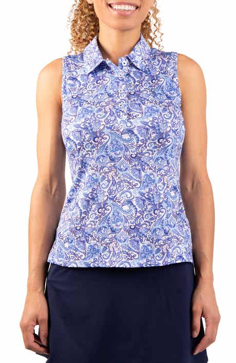 TailorByrd Paisley Print Polo Tank