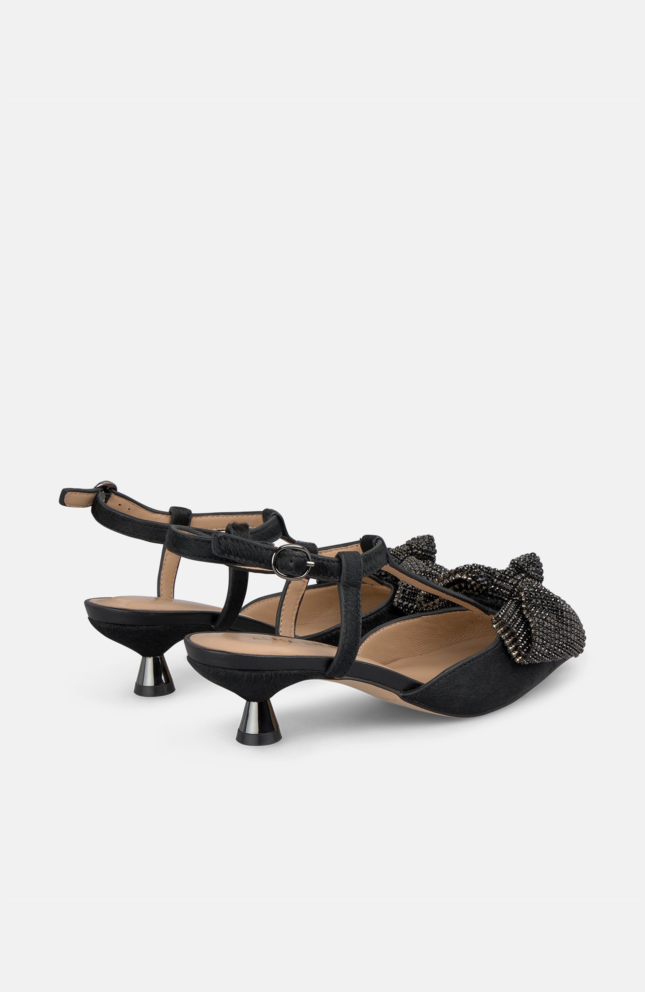 Mini Bow Heeled Shoe, Alternate, color, Black