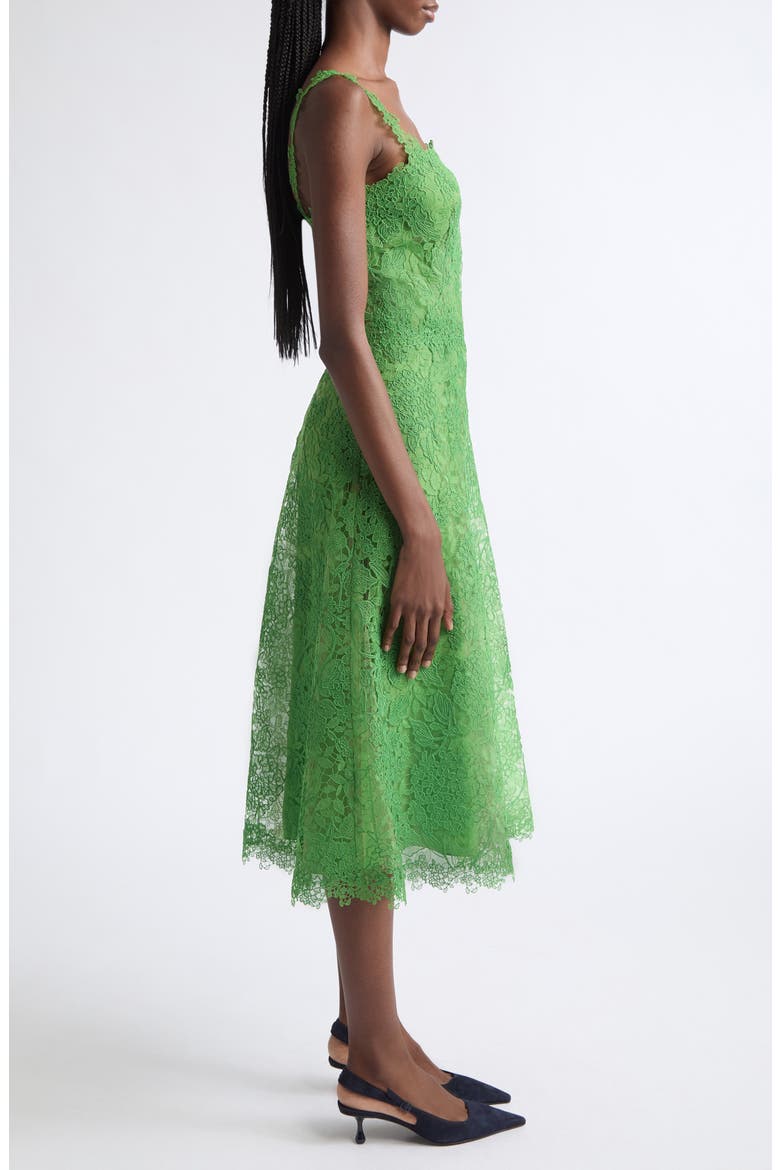Hydrangea Lace Cocktail Dress, Alternate, color, LAWN GREEN