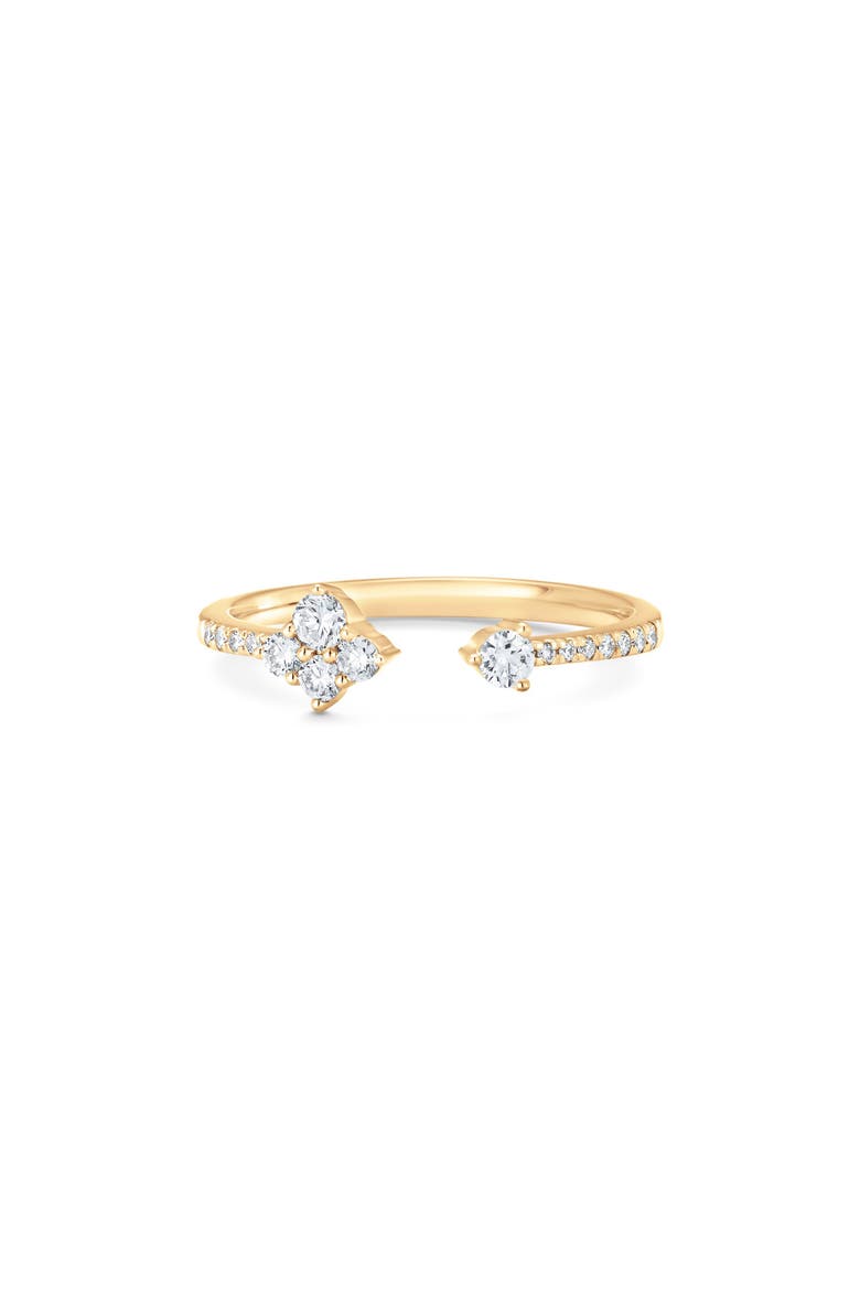 Dujour Diamond Cluster Open Ring, Main, color, YELLOW GOLD