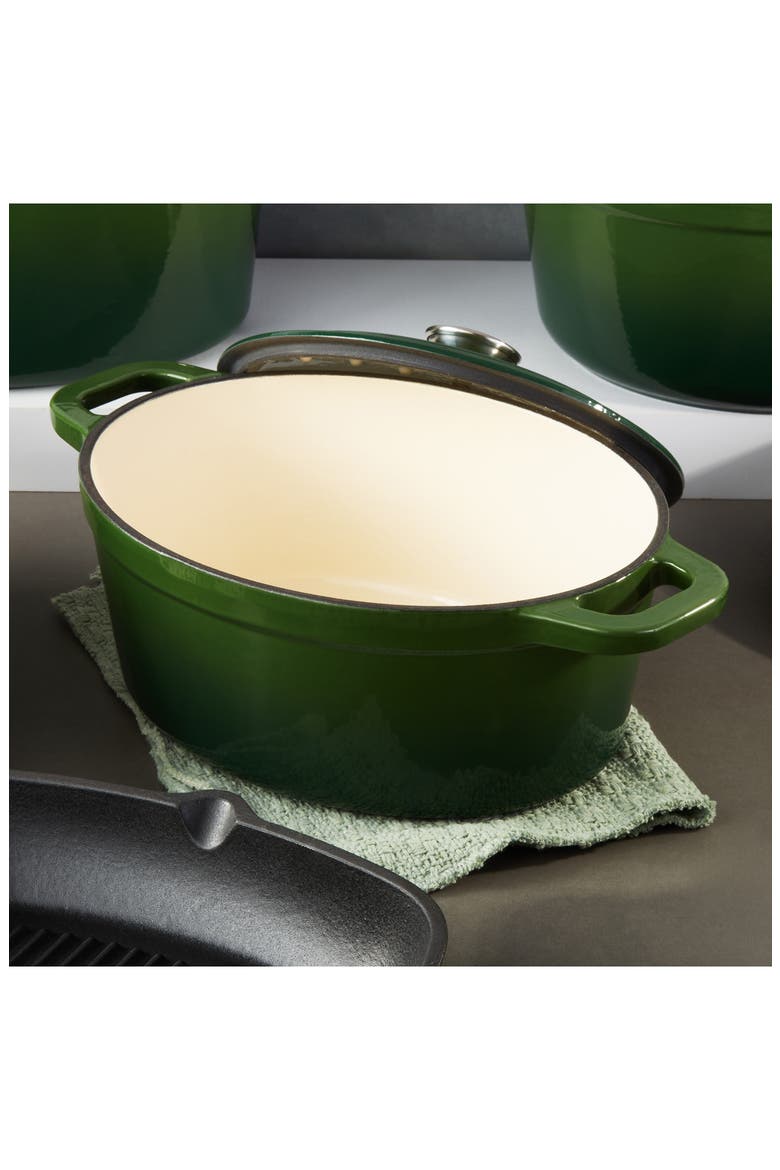 Neo 4-Piece Cast Iron Dutch Oven Cookware Set, Alternate, color, GREEN