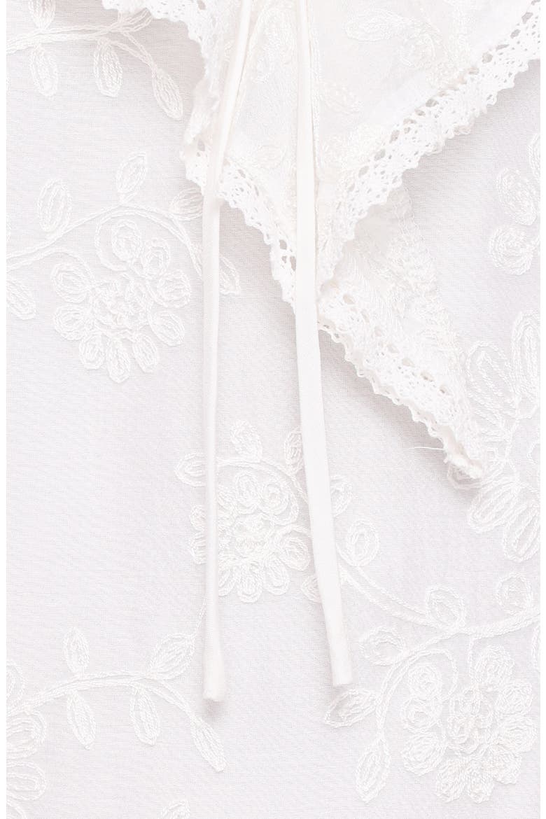 Frenchy Embroidered Floral Minidress, Alternate, color, WHITE