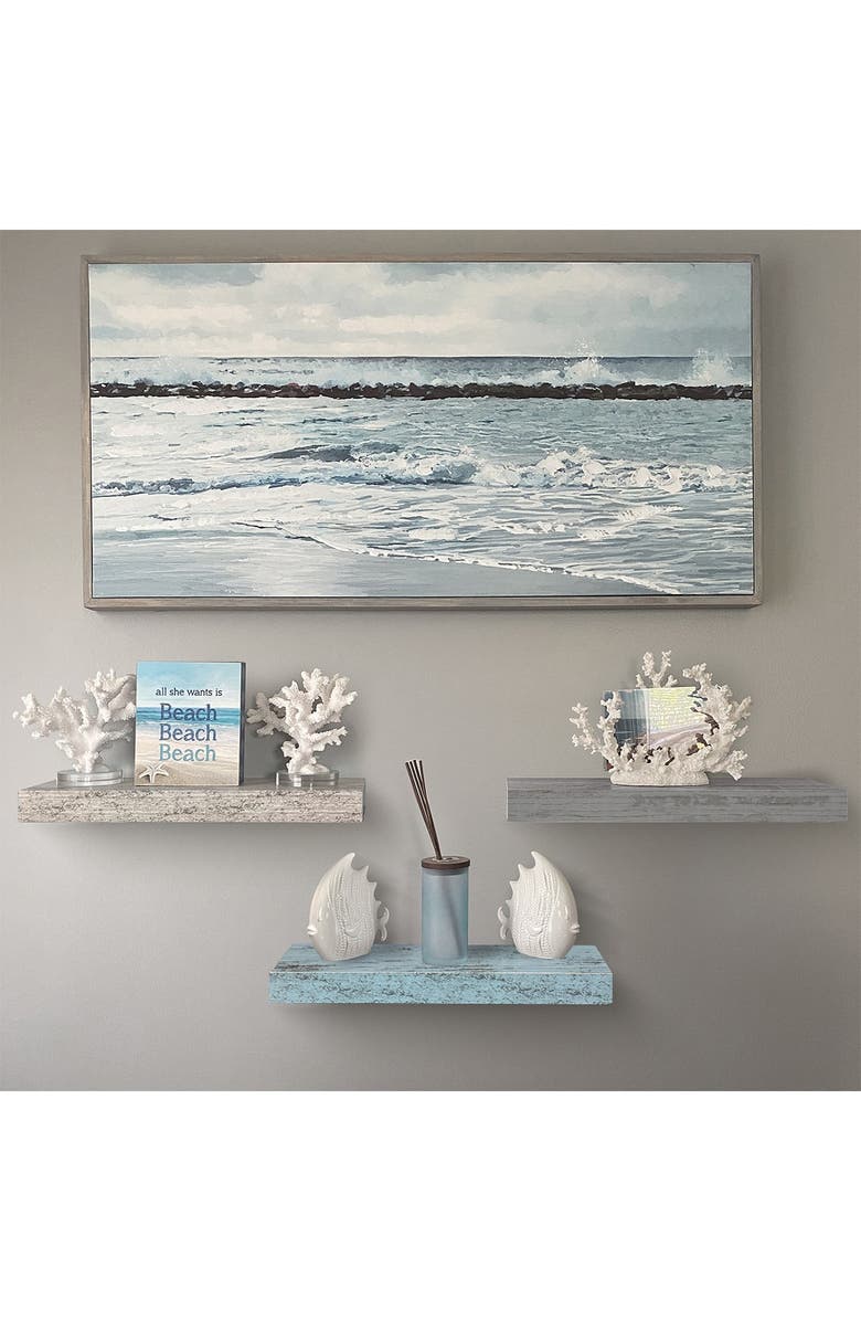SORBUS Multi Rustic Wood Floating Shelf - Set of 3, Alternate, color, 