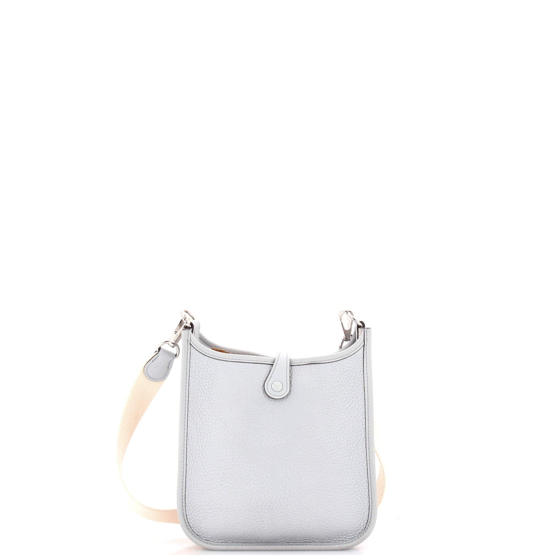 Pre-Owned Hermes Evelyne Bag Gen III Clemence TPM, Alternate, color, Bleu Pale