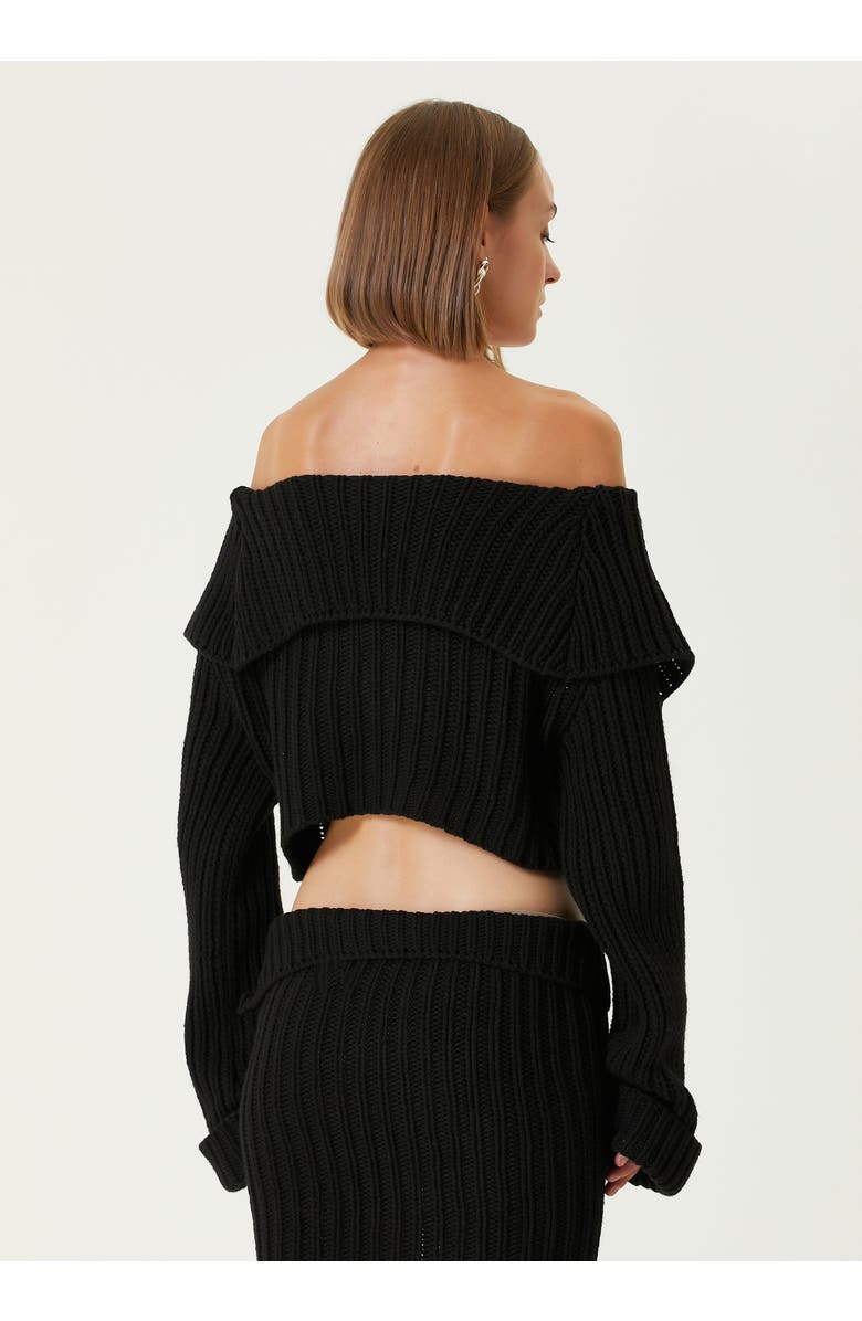 PCFG Cashmere Blend Your *Tch Knit Crop Top, Alternate, color, Black