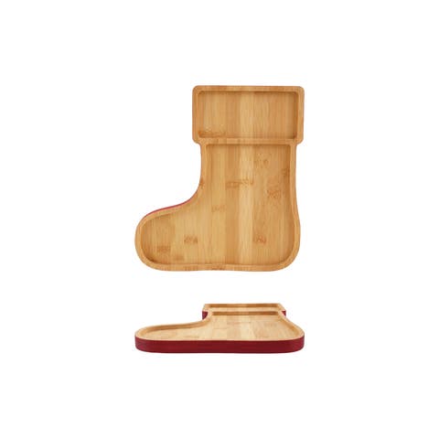 Stocking Silhouette Cheese Board