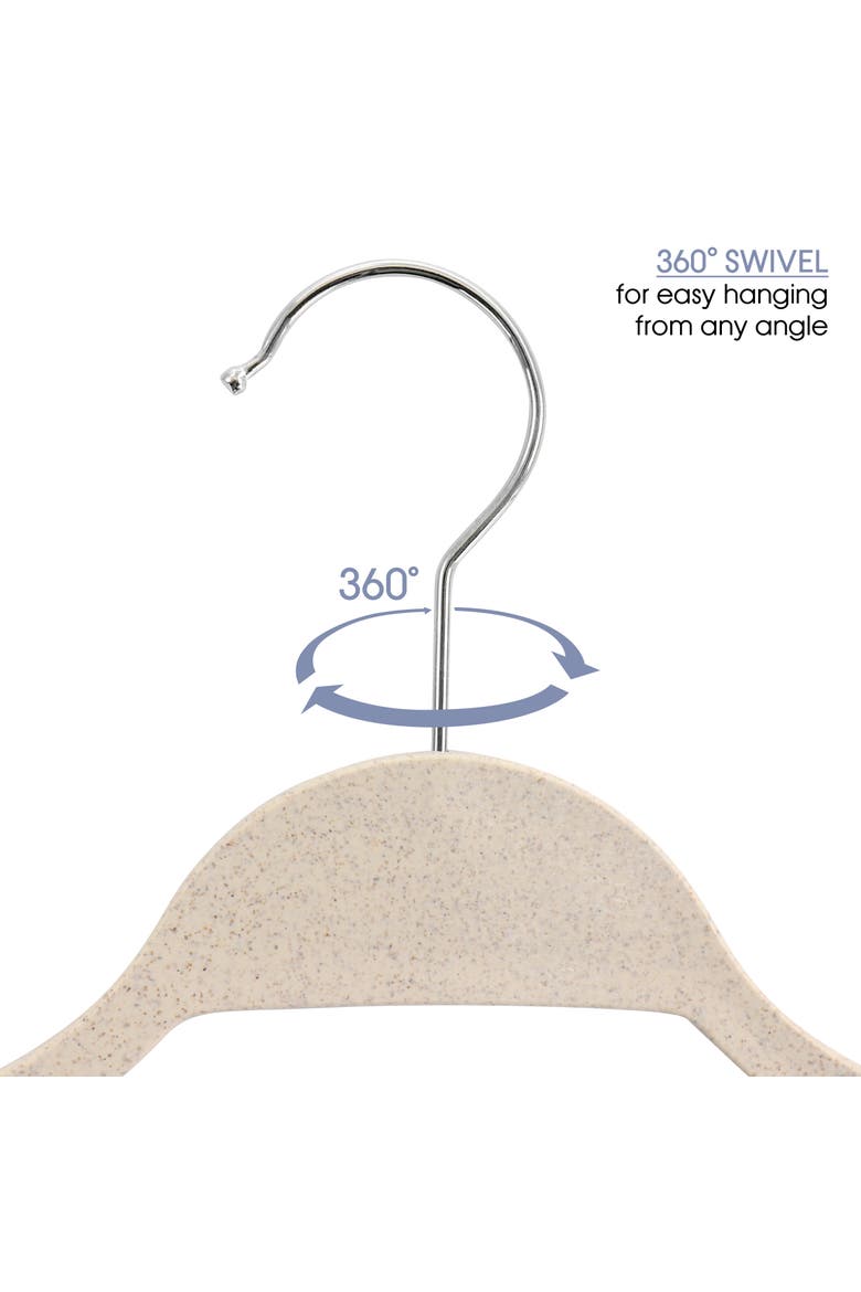 20 Piece Biodegradable Coat Hangers, Alternate, color, Wheat