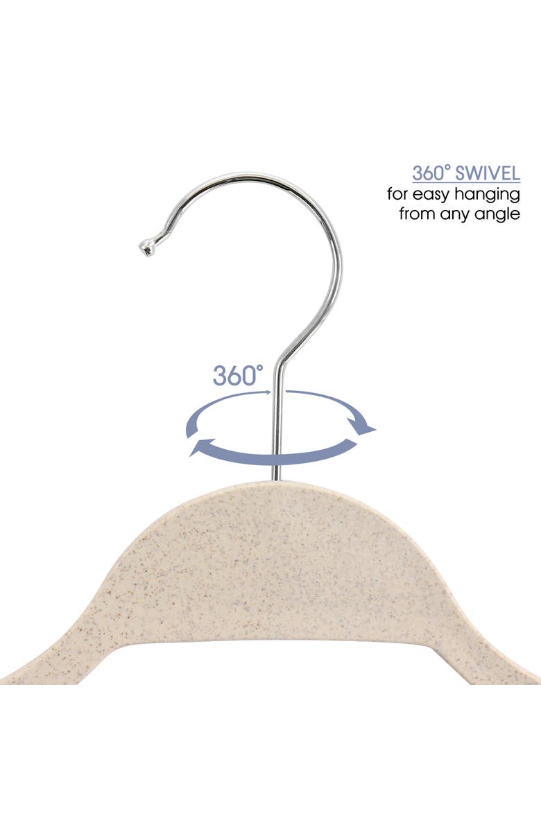 Elama Home 20 Piece Biodegradable Coat Hangers, Alternate, color, Wheat