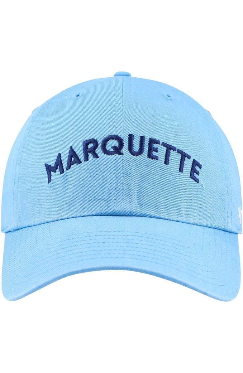 '47 Men's '47 Light Blue Marquette Golden Eagles Clean Up Adjustable Hat, Alternate, color, 