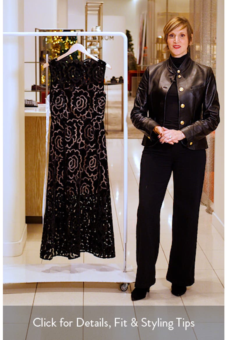 Eris Sleeveless Velvet Lace Midi Dress video