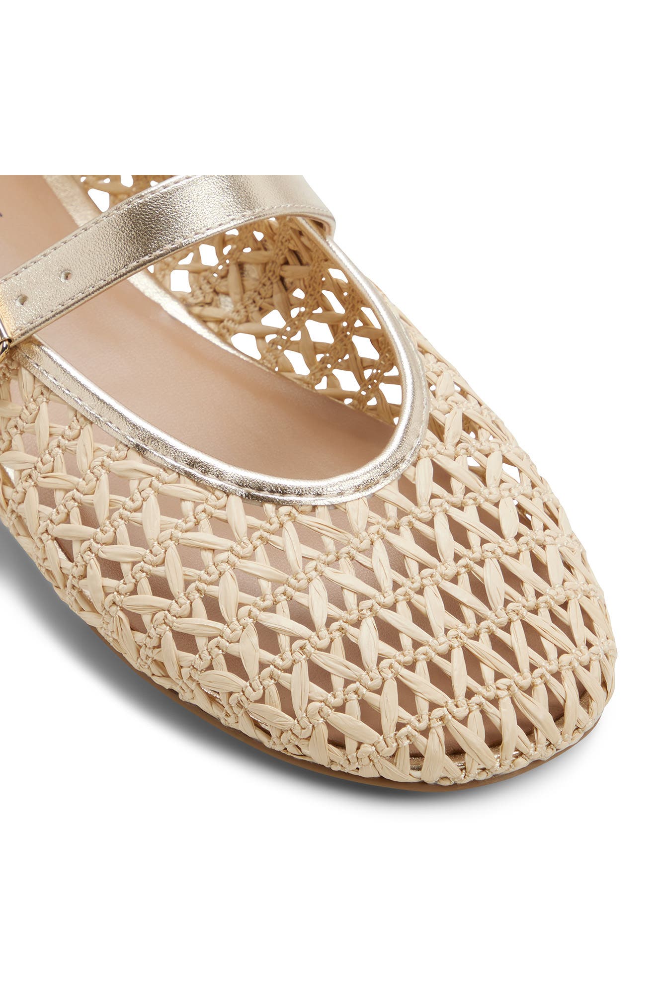 Elyiaa Net Mary Jane Flat, Alternate, color, NATURAL
