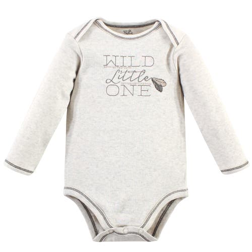Touched By Nature 5pk Long Sleeve Organic Bodysuits In White