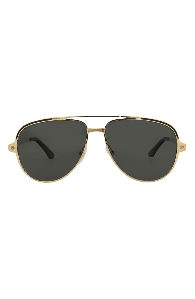 Cartier 60mm Aviator Sunglasses, Main, color,
