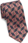 Jack Victor Nielsen Geometric Print Silk Tie
