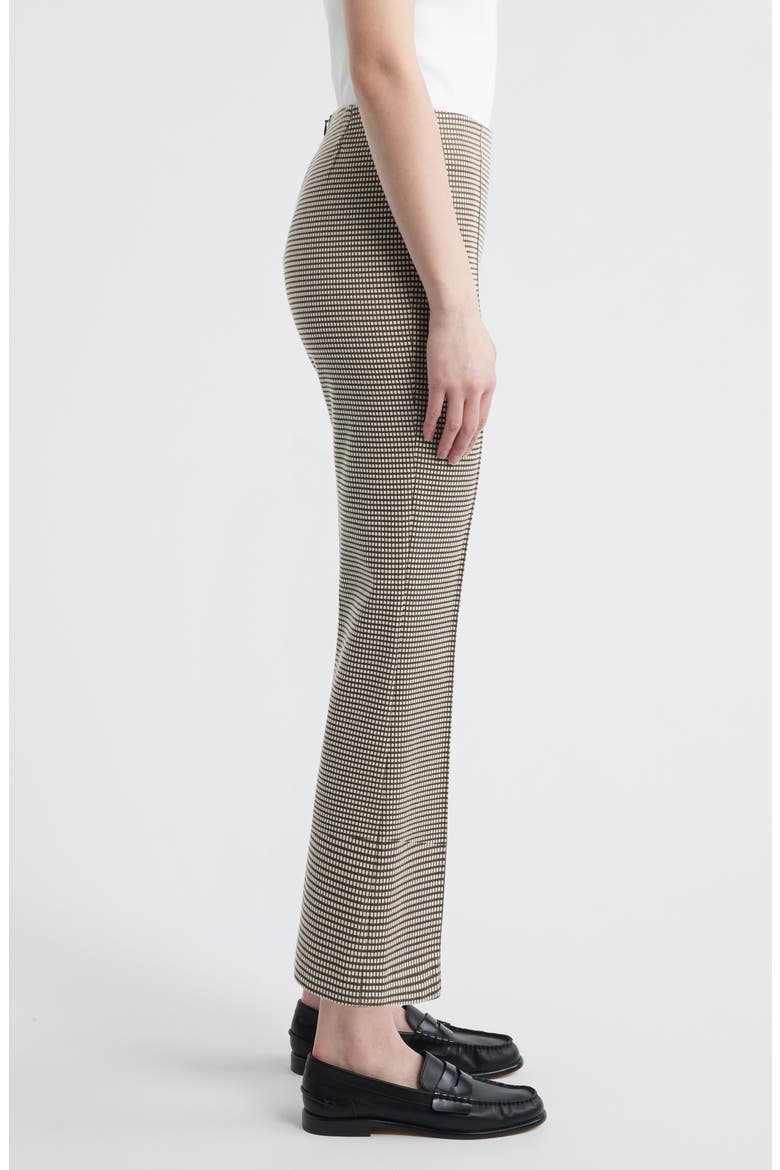 Irina Ponte Kick Flare Pants, Alternate, color, BROWN GRID