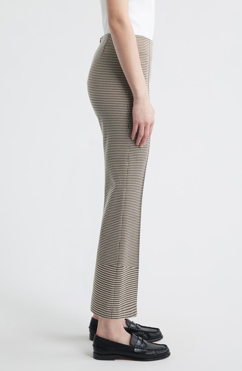 rag & bone Irina Ponte Kick Flare Pants, Alternate, color, Brown Grid