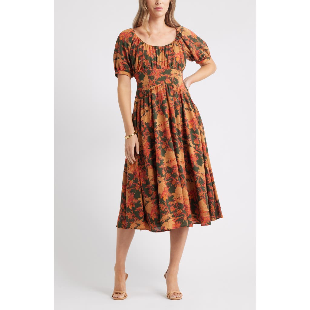 Chelsea28 Floral Fit & Flare Midi Dress In Multi