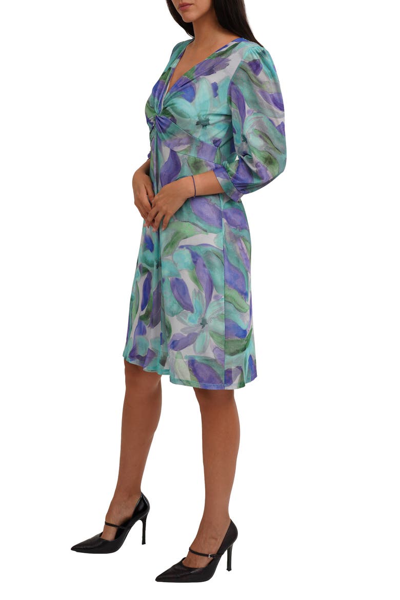 Mesh Twist Front Dress, Alternate, color, FLRNC BLUE