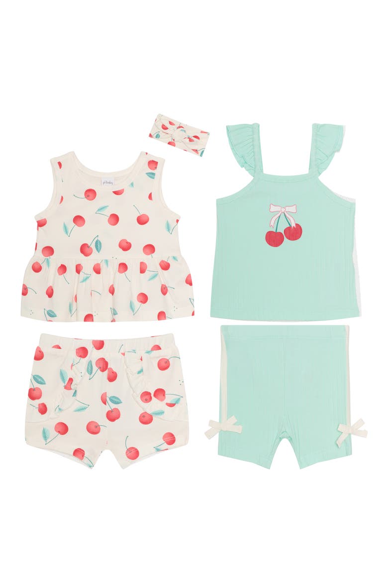 5-Piece Cherry Print Gift Set, Main, color, CHERRIES