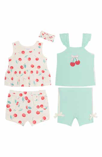 PL Baby by Petit Lem 5-Piece Cherry Print Gift Set