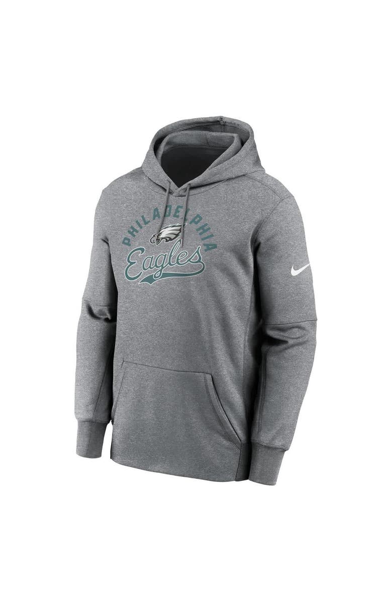 Nike Men's Nike Heather Gray Philadelphia Eagles Performance Fleece Pullover Hoodie, Alternate, color, Heather Gray