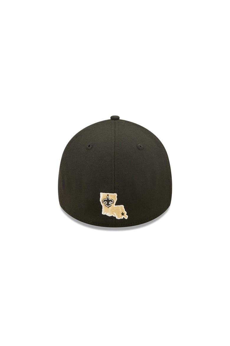 Men's New Era Black New Orleans Saints Elemental 39THIRTY Flex Hat, Alternate, color, Black