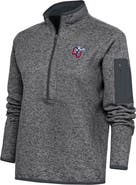 ANTIGUA Women's Antigua  Heather Charcoal Liberty Flames Fortune Half-Zip Jacket