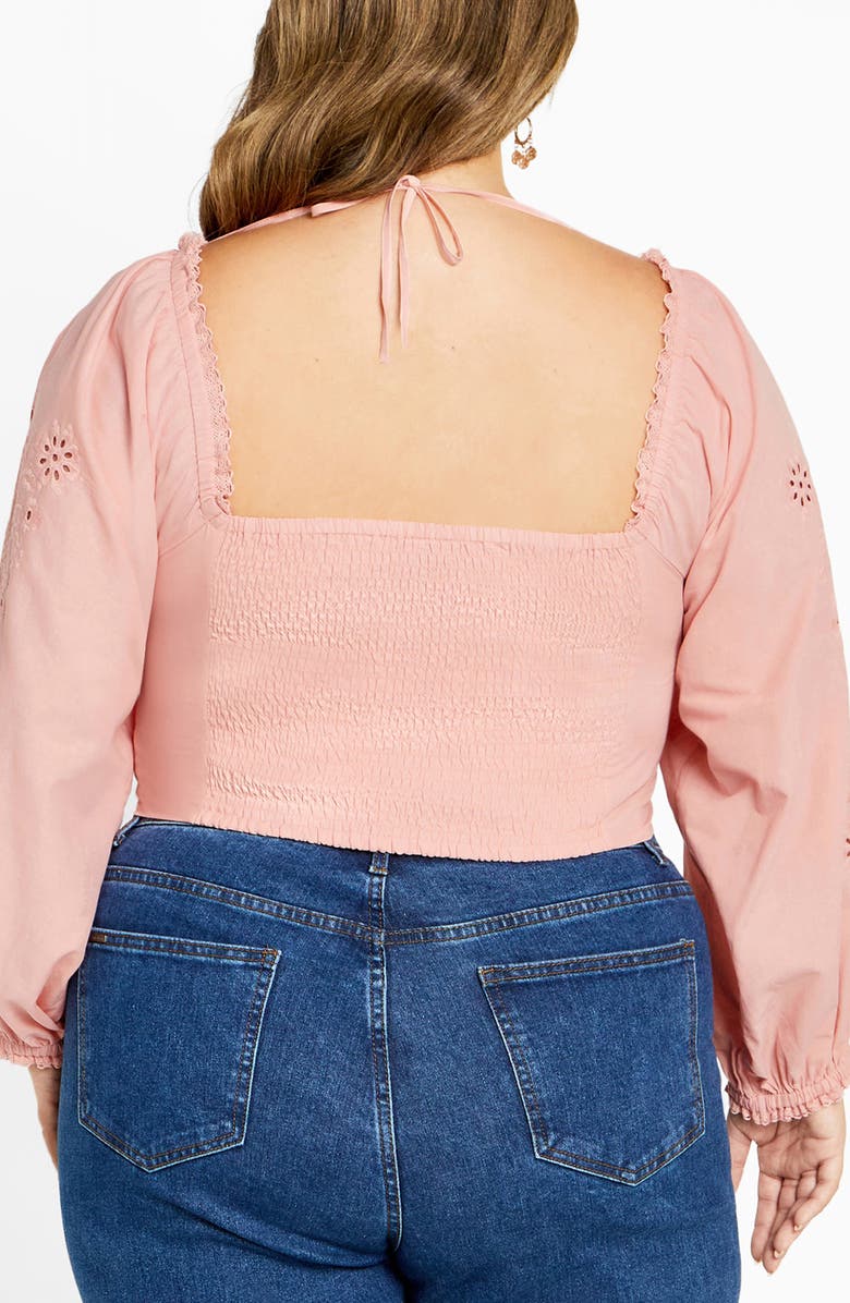 City Chic Willow Top, Alternate, color, Peachy