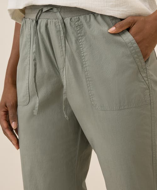 Pact Organic Cotton Monterey Poplin Jogger In Green