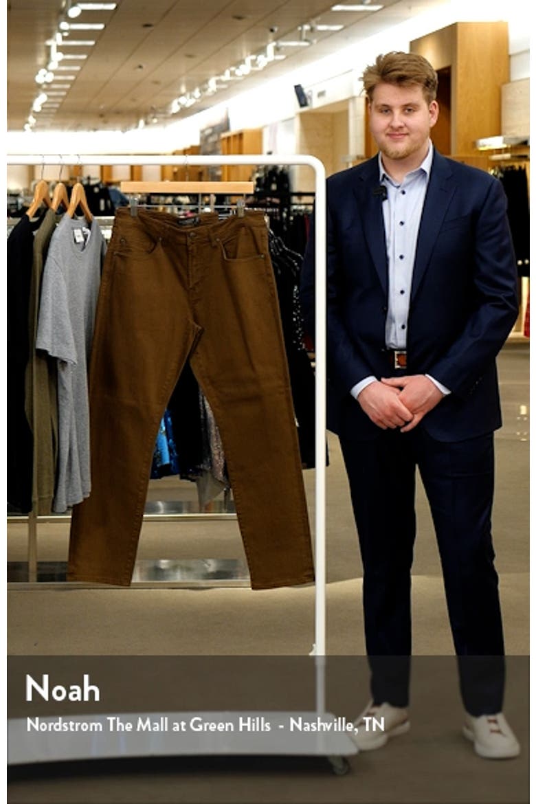 Kingston Modern Slim Straight Leg Stretch Twill Pants video