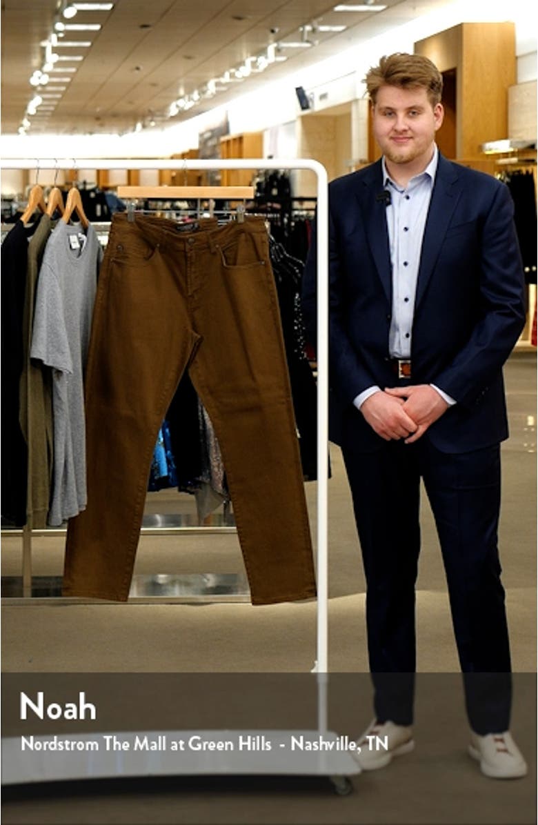 Kingston Modern Slim Straight Leg Stretch Twill Pants, sales video thumbnail