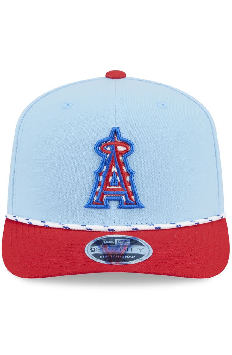 New Era Men's New Era Light Blue/Red Los Angeles Angels 2025 Fourth of July 9SEVENTY Adjustable Hat, Alternate, color, 