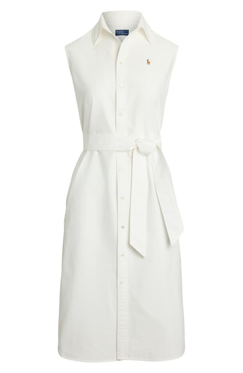 Polo Ralph Lauren Sleeveless Cotton Shirtdress, Alternate, color, 