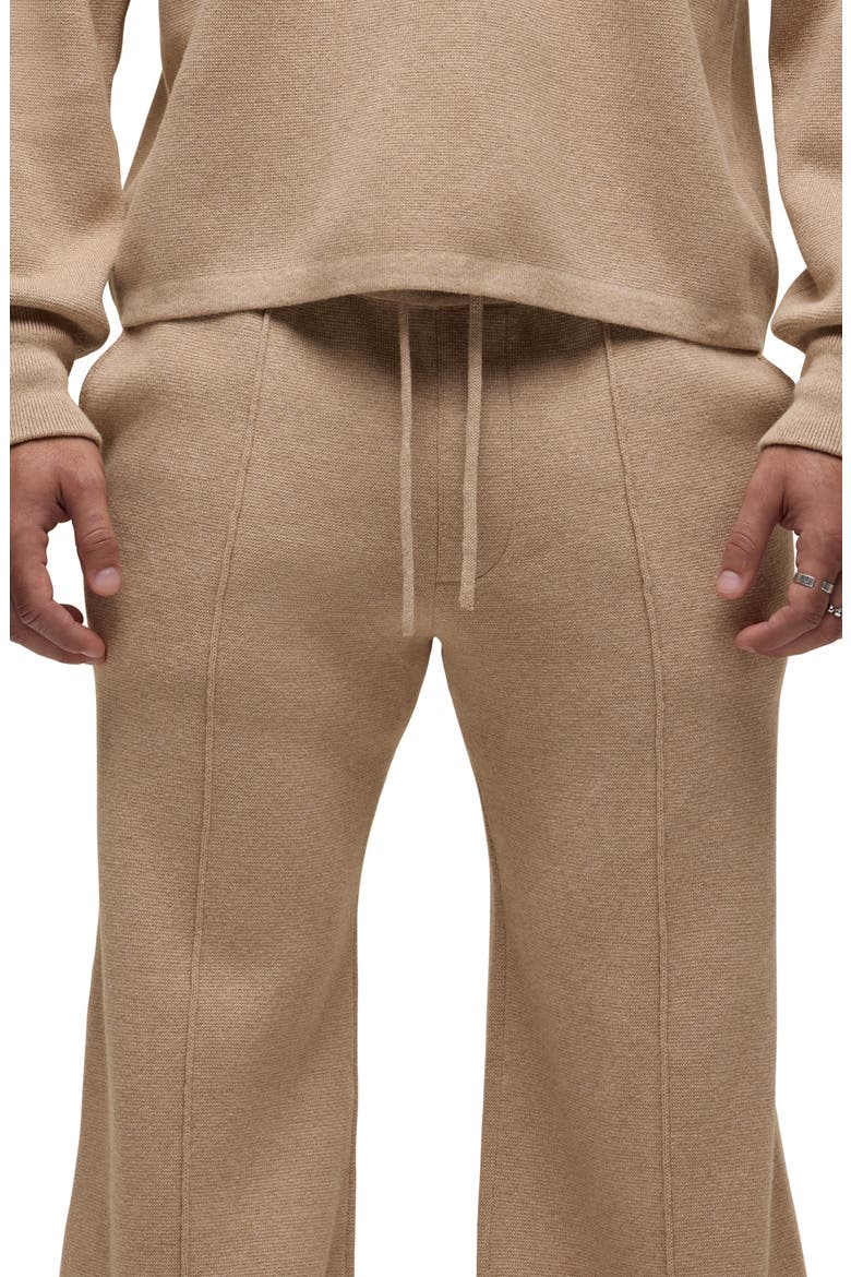 Foldout Wide Leg Cotton and Cashmere Sweatpants, Alternate, color, COSTA