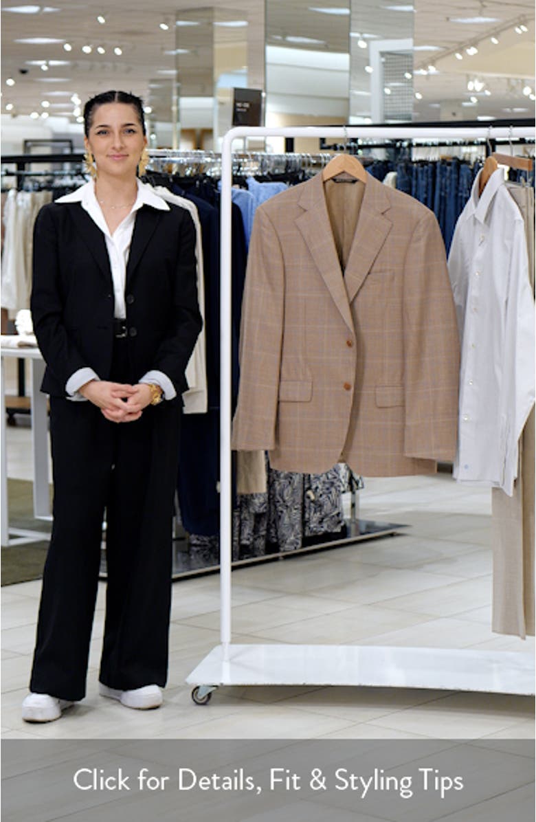 Vicuna Plaid Wool & Silk Blend Sport Coat, sales video thumbnail