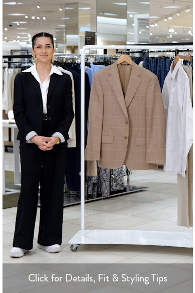 Vicuna Plaid Wool & Silk Blend Sport Coat video