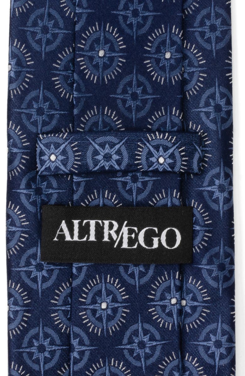 Cufflinks, Inc. Compass Hidden Message Silk Tie, Alternate, color, Blue