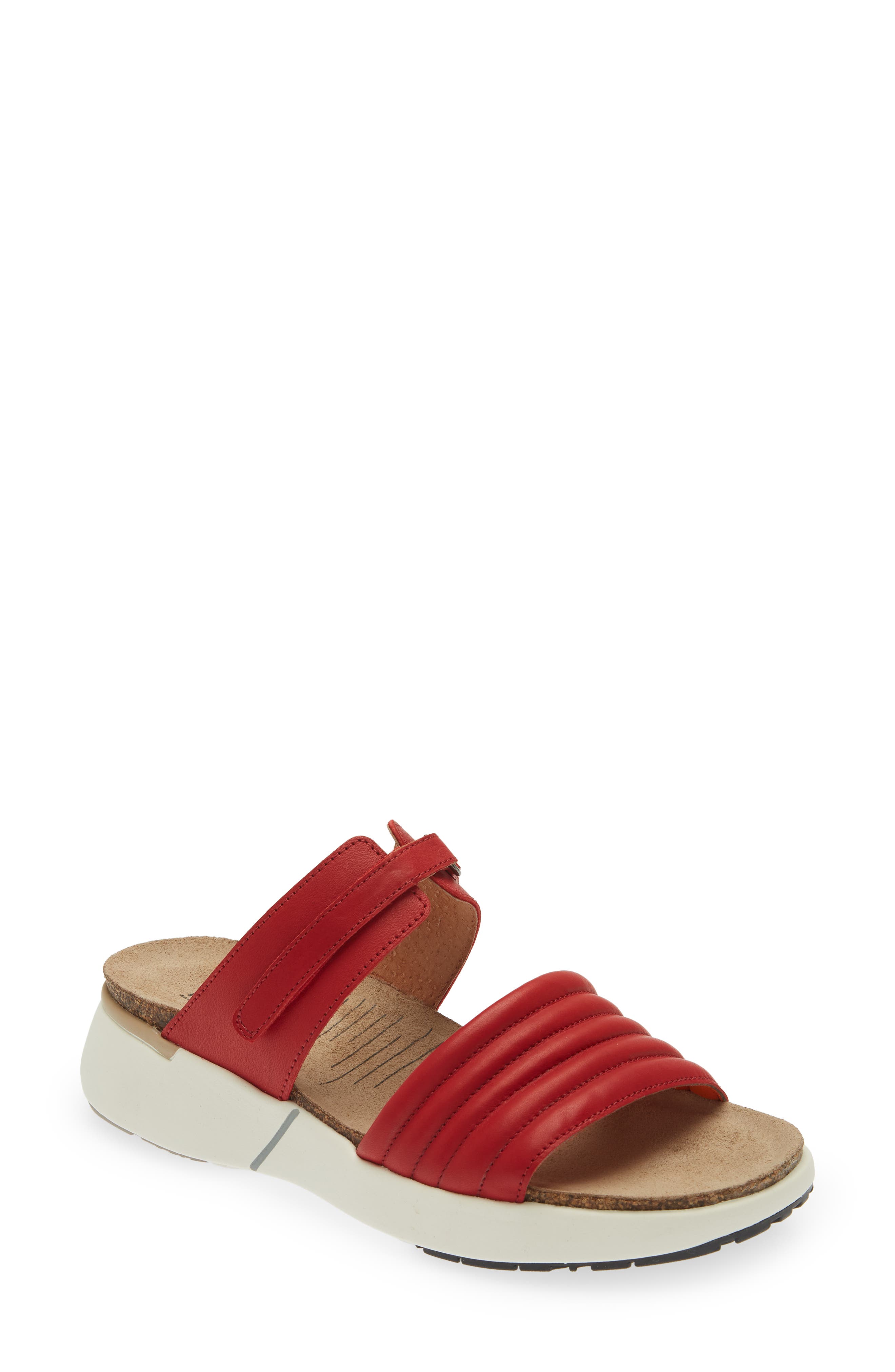 Vesta Sandal, Main, color, KISS RED LEATHER