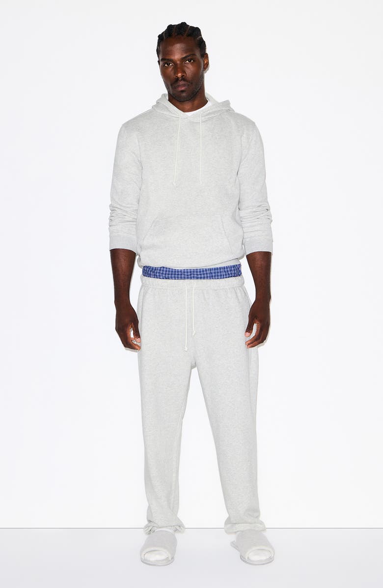 SKIMS Fleece Lounge Relaxed Joggers, Alternate, color, Light Heather Grey