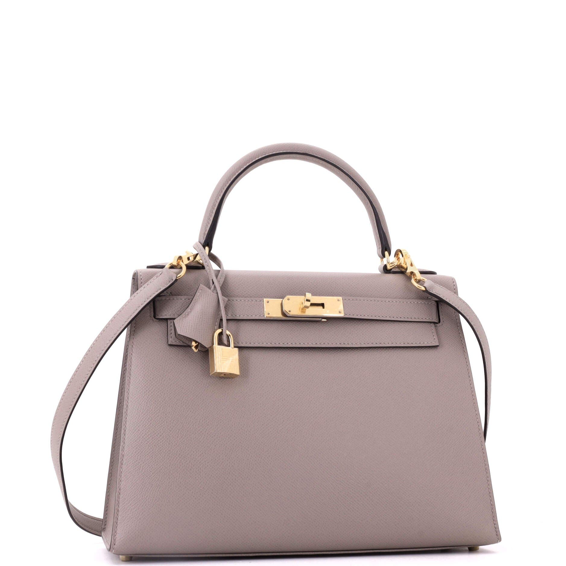 Kelly Handbag Grey Epsom with Gold Hardware 28, Alternate, color, Grey