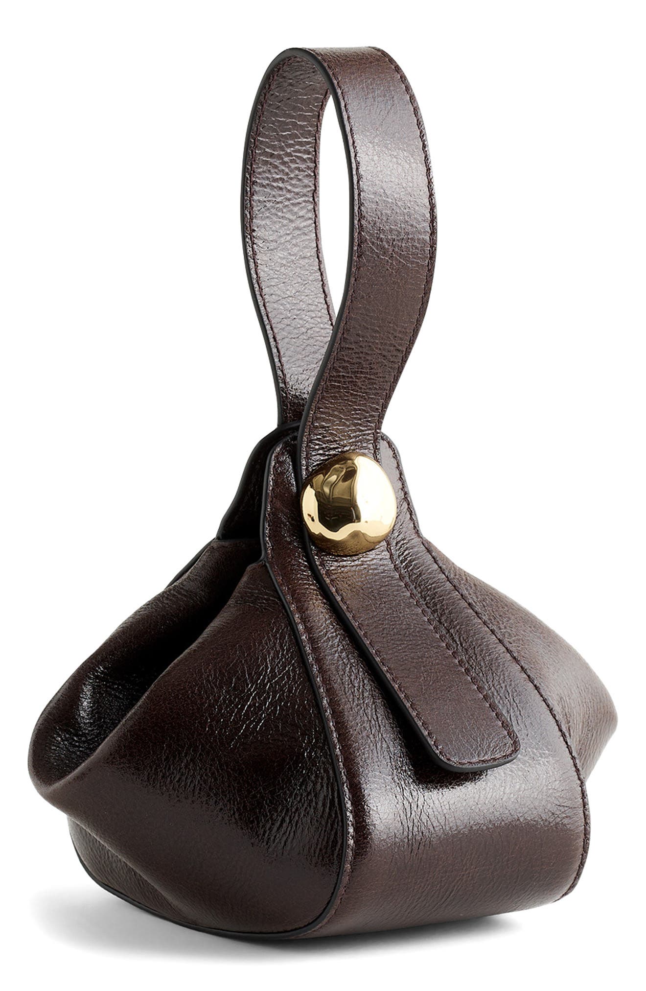 Madewell The Sculpted Metal Wristlet Bag, Alternate, color, 