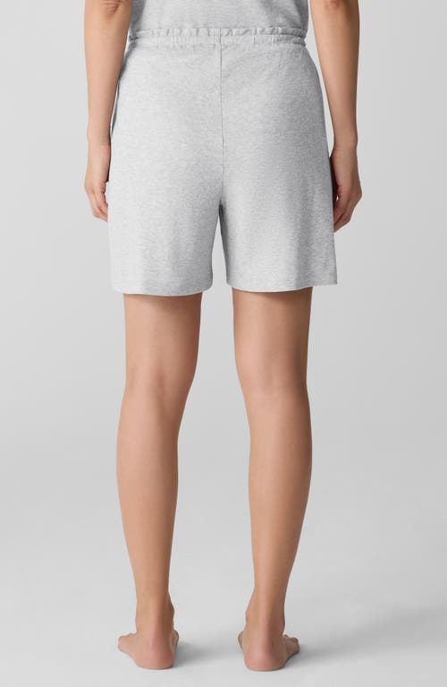 Eileen Fisher Organic Cotton Drawstring Shorts In Dark Pearl
