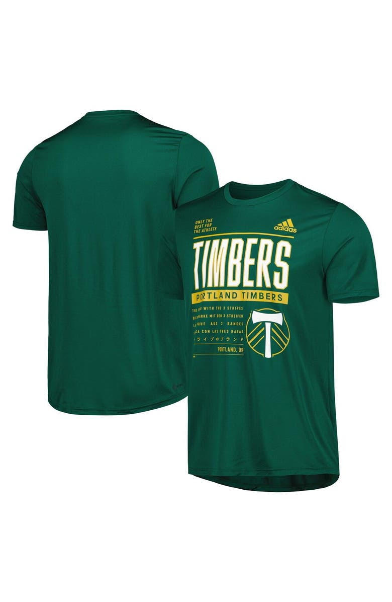 adidas Men's adidas Green Portland Timbers Club DNA Performance T-Shirt, Main, color,