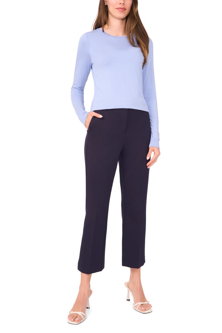 Crewneck Long Sleeve T-Shirt, Alternate, color, FOREVER BLUE