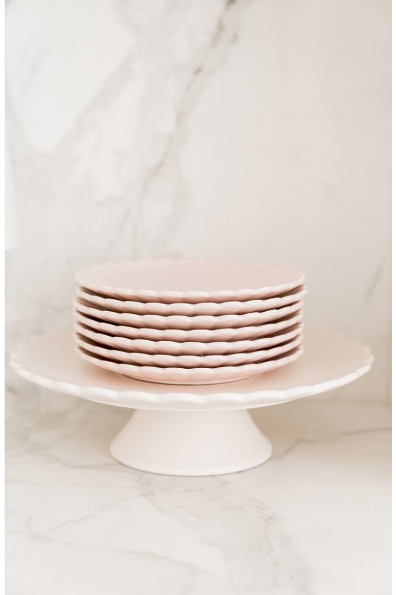 13-Inch Petal Cake Stand, Alternate, color, IVORY