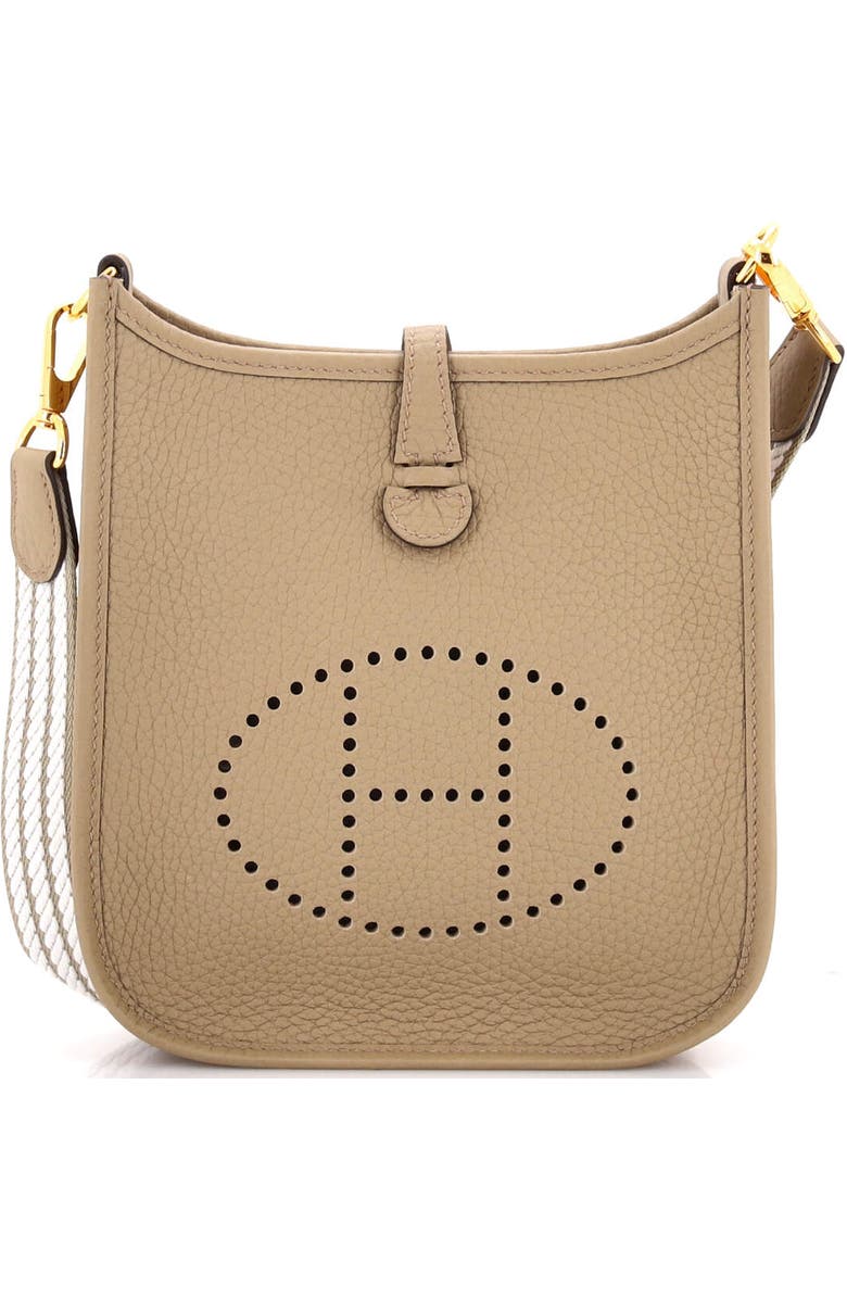 Pre-Owned Hermes Evelyne Bag Gen III Clemence TPM, Main, color, Beige Marfa
