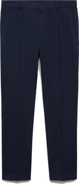 MANGO Check Slim Fit Pants