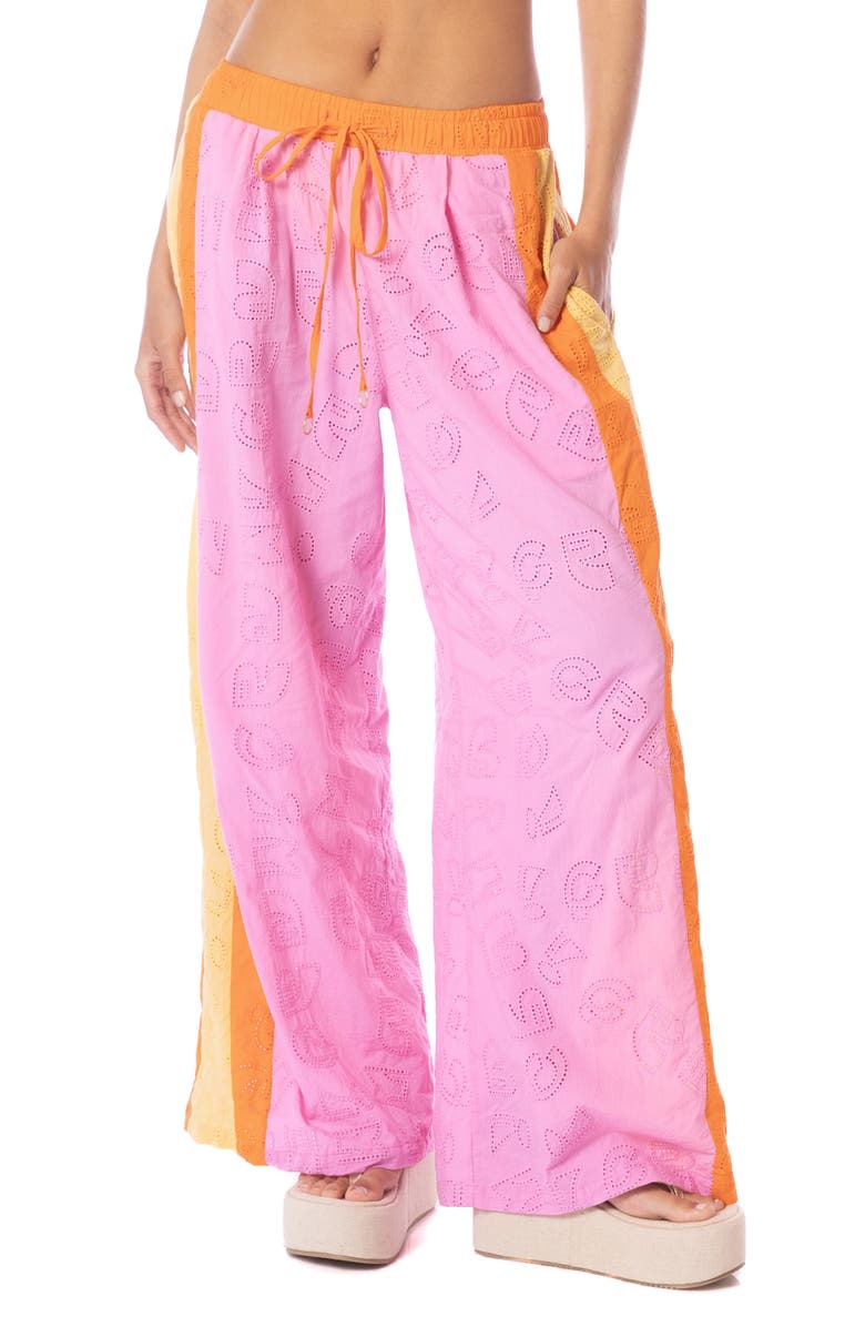 Maaji Cotton Eyelet Cover-Up Pants, Main, color, 